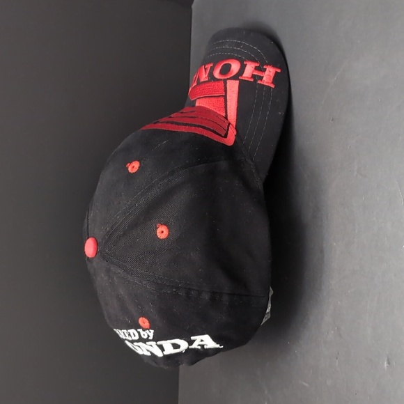 Time Design Inc, Powered By Honda Men's Black/Red Snapback Hat. - Picture 3 of 6